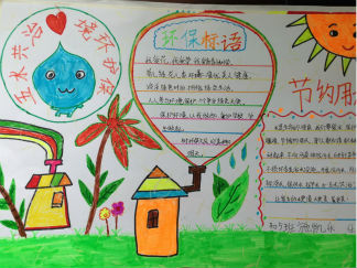 五水共治保护环境手抄报版面设计图5