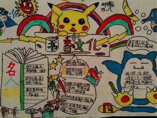 小学四年级书香文化手抄报版面设计图