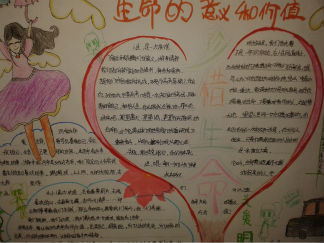 生命的意义和价值手抄报版面设计图