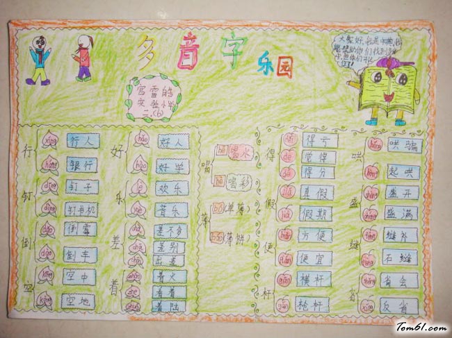 多音字手抄报版面设计图2图片1