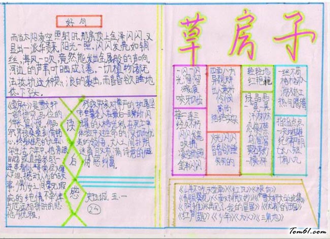 草房子的手抄报版面设计图5图片1