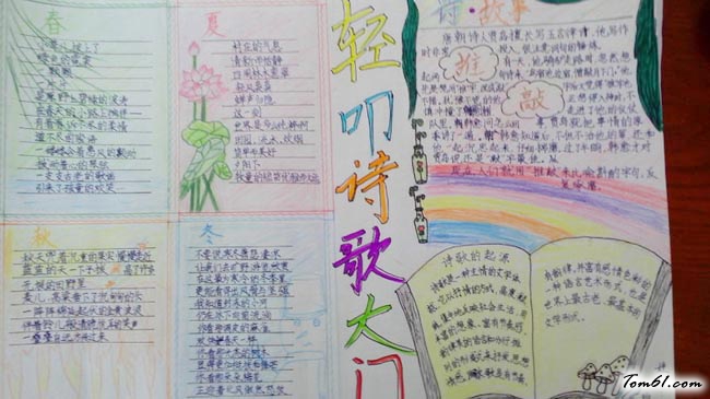 轻叩诗歌的大门手抄报版面设计图3图片1