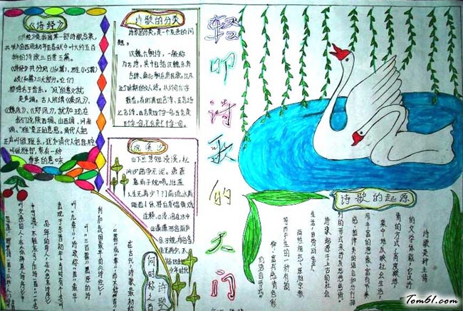 轻叩诗歌的大门手抄报版面设计图5图片1