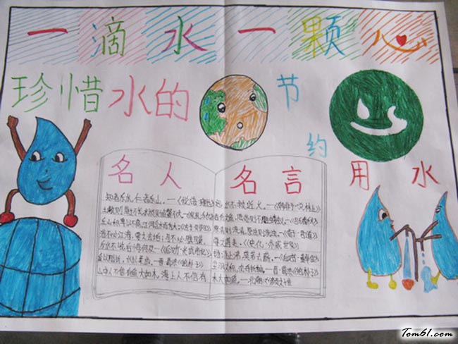 节约用水手抄报版面设计图10图片1
