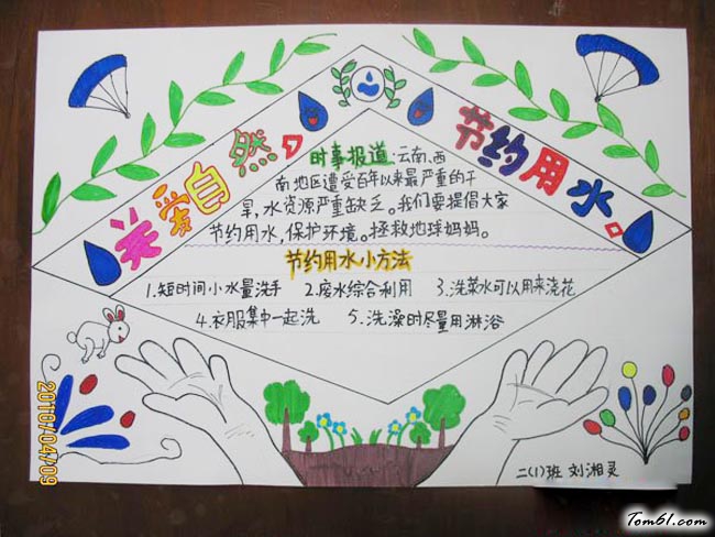 节约用水手抄报版面设计图12图片1
