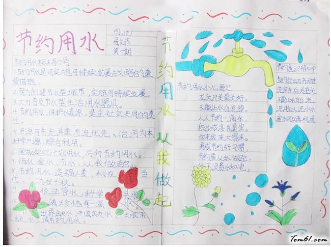 节约用水手抄报版面设计图13图片1