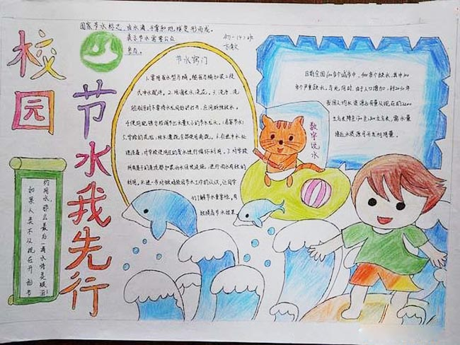 节约用水手抄报版面设计图18
