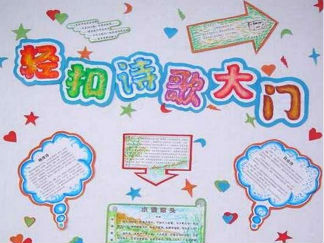 轻叩诗歌的大门手抄报版面设计图7