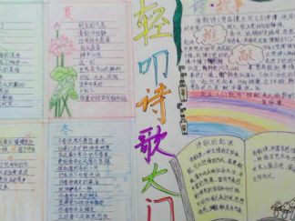 轻叩诗歌的大门手抄报版面设计图3