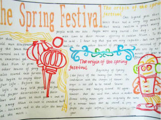 春节英语手抄报版面设计图2