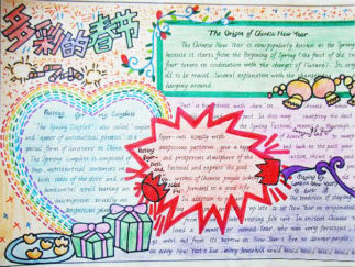 春节英语手抄报版面设计图3