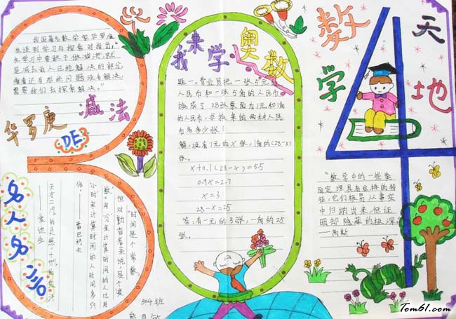 四年级数学手抄报版面设计图2图片1