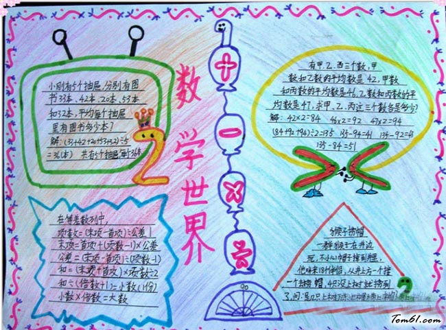 四年级数学手抄报版面设计图4图片1