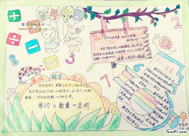 四年级数学手抄报版面设计图6图片1