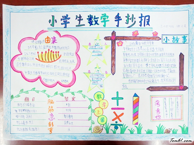 四年级趣味数学手抄报版面设计图2图片1