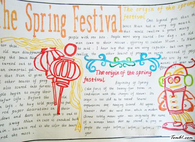 春节英语手抄报版面设计图2图片1