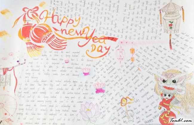 春节英语手抄报版面设计图10图片1