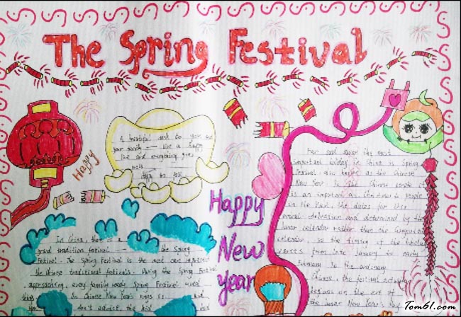 春节英语手抄报版面设计图9图片1