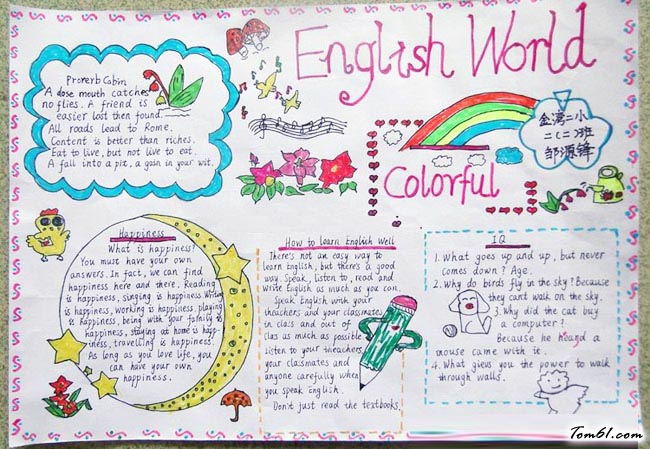 快乐英语手抄报版面设计图4图片1