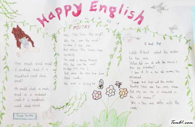 快乐英语手抄报版面设计图7图片1