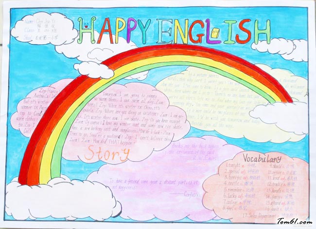 快乐英语手抄报版面设计图8图片1