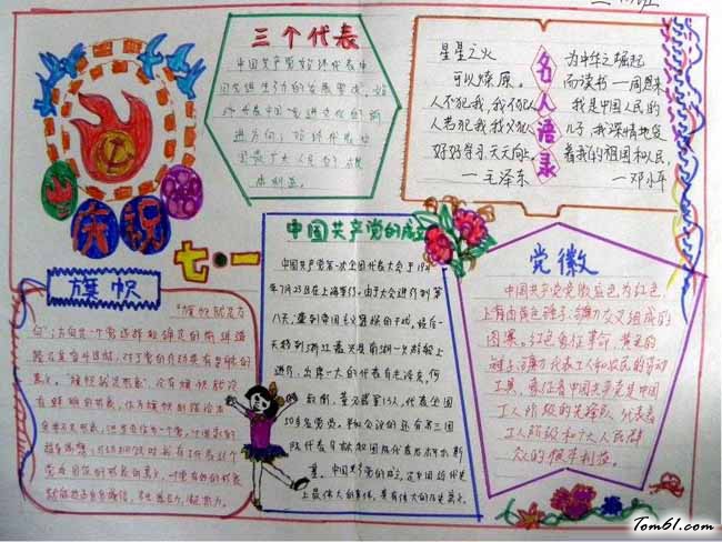 七一建党节手抄报版面设计图10图片1