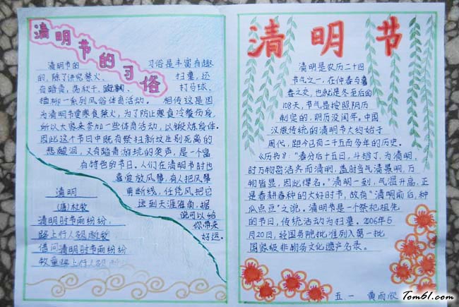 清明节漂亮手抄报版面设计图15图片1