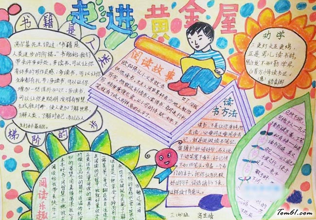 三年级漂亮读书手抄报版面设计图2图片1