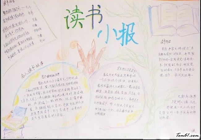 三年级漂亮读书手抄报版面设计图5图片1