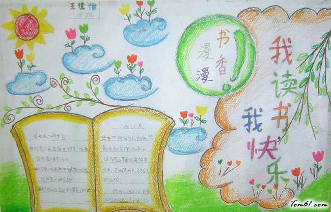 漂亮简单读书手抄报版面设计图2图片1
