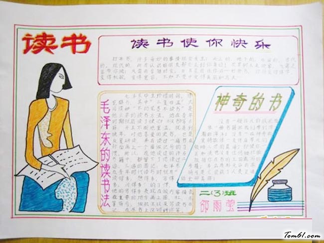 漂亮简单读书手抄报版面设计图3图片1