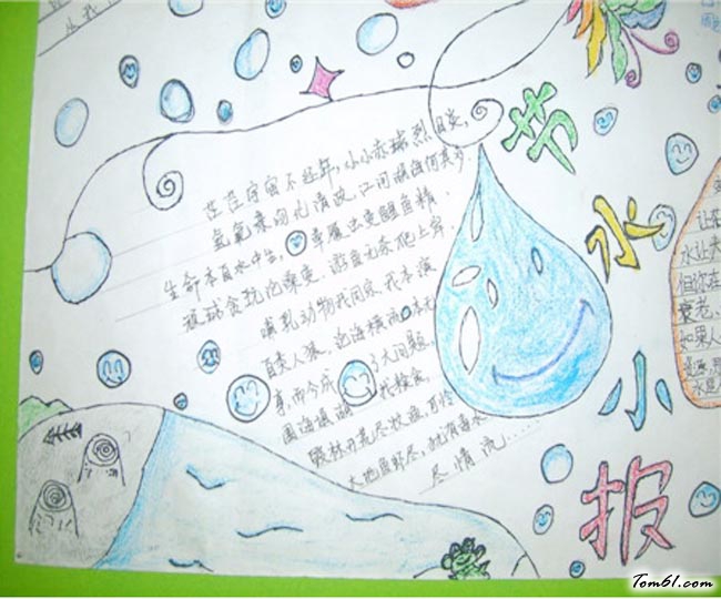 简单漂亮环保手抄报版面设计图图片1