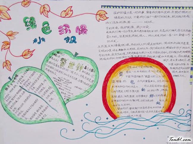 简单漂亮环保手抄报版面设计图2图片1