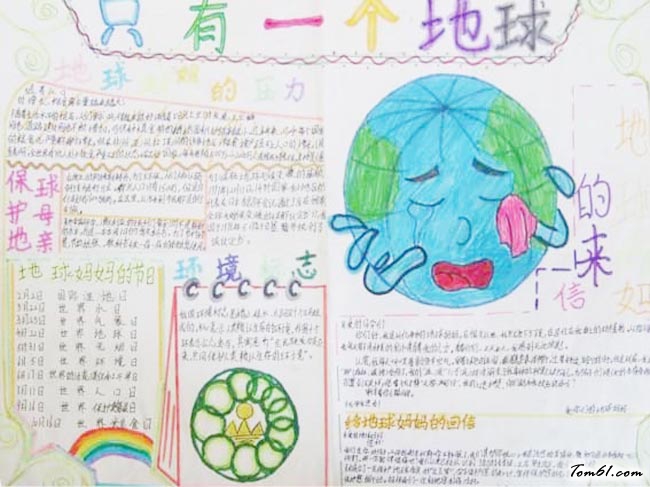 简单漂亮环保手抄报版面设计图6图片1