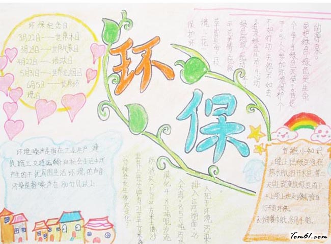 小学生绿色环保手抄报版面设计图3图片1