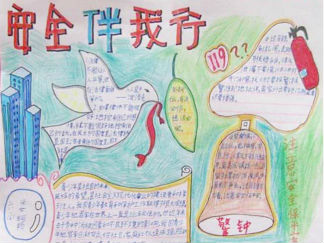 漂亮简单安全手抄报版面设计图14