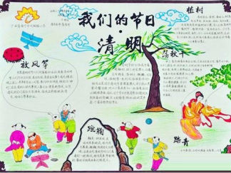 清明节漂亮手抄报版面设计图14