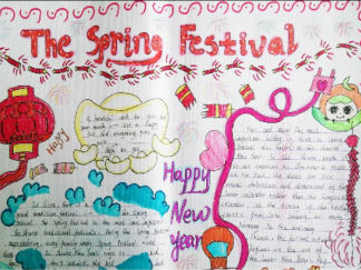 春节英语手抄报版面设计图9