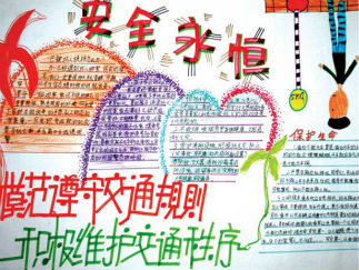 漂亮简单安全手抄报版面设计图8