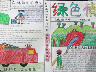 清明节森林防火手抄报版面设计图5
