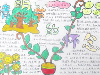 清明节漂亮手抄报版面设计图