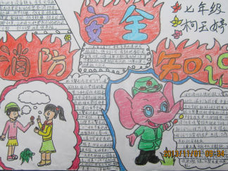 消防安全手抄报版面设计图12