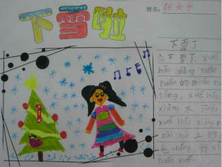 下雪的手抄报版面设计图