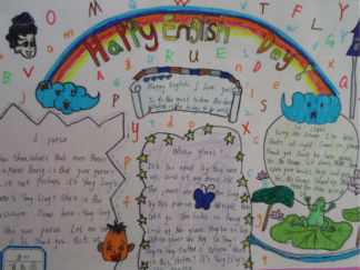 学习英语的手抄报版面设计图