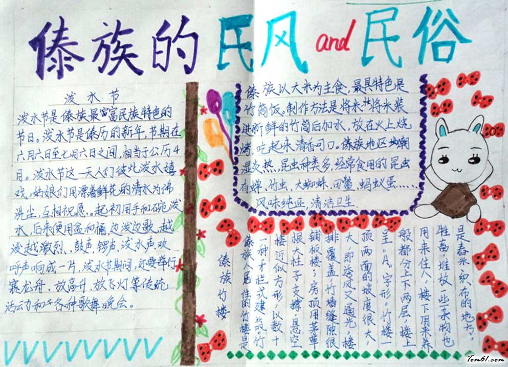 民风民俗手抄报版面设计图2图片1