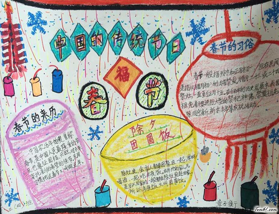 传统节日手抄报版面设计图图片1