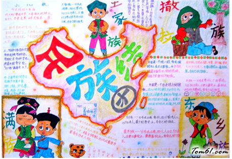 民族团结手抄报版面设计图2图片1