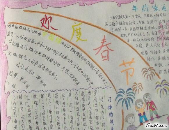 春天的习俗手抄报版面设计图3图片1