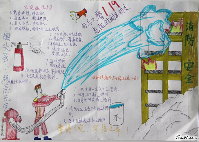 消防安全手抄报版面设计图6图片1