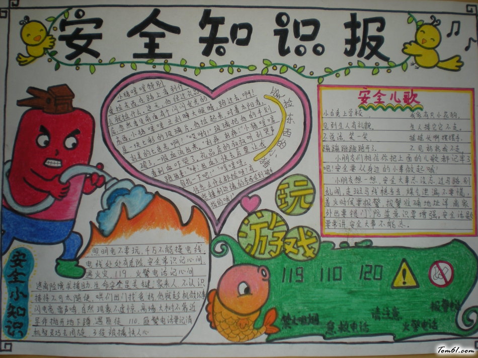 消防安全手抄报版面设计图7图片1